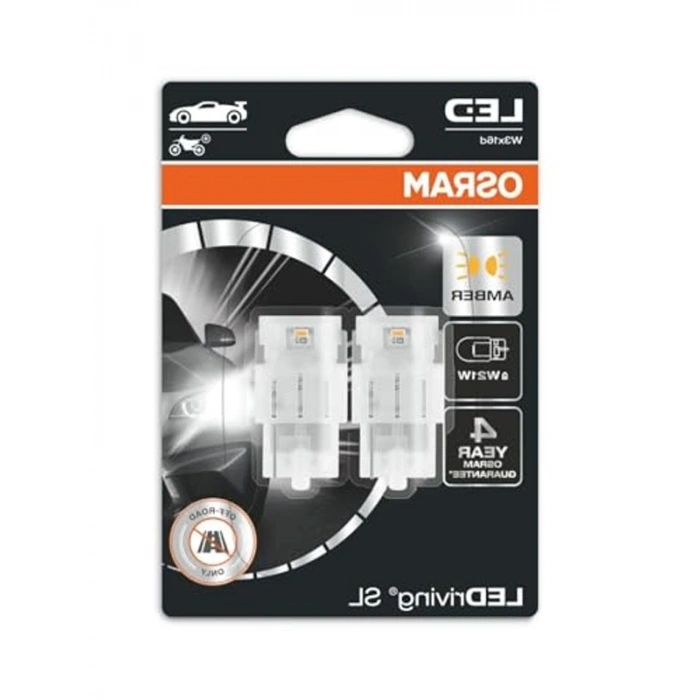 Osram T20 Tek Devreli Led Ampul Turuncu 12V (1 Takım-2 Adet)