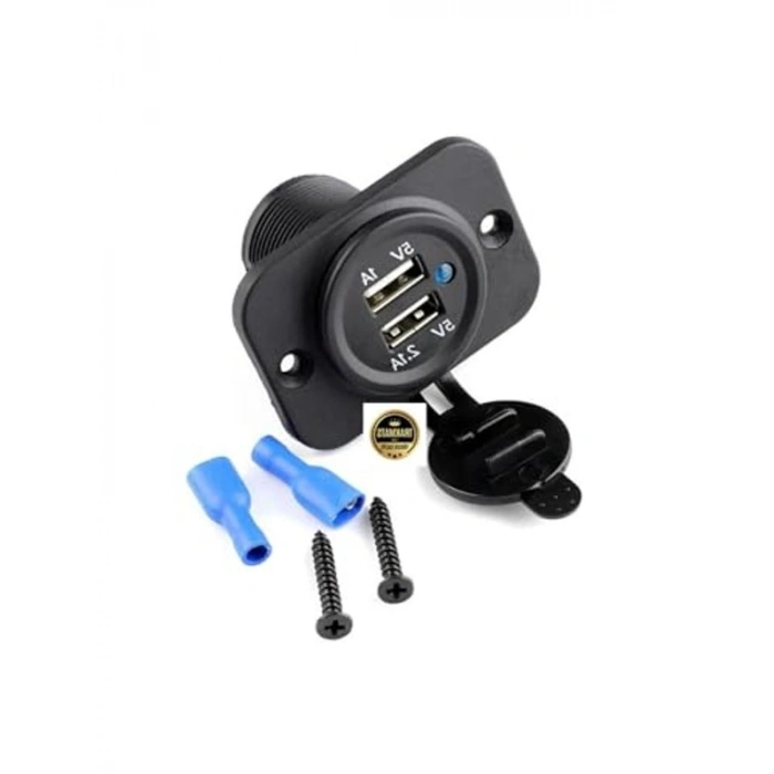 Oto Marine Çakmak Soketi, Çift USB Girişi ile Pratik
