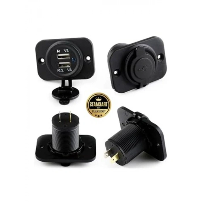 Oto Marine Çakmak Soketi, Çift USB Girişi ile Pratik