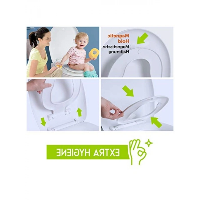 Otomatik Kapanmalı Beyaz Klozet Kapağı, Kolay Temizlenebilir