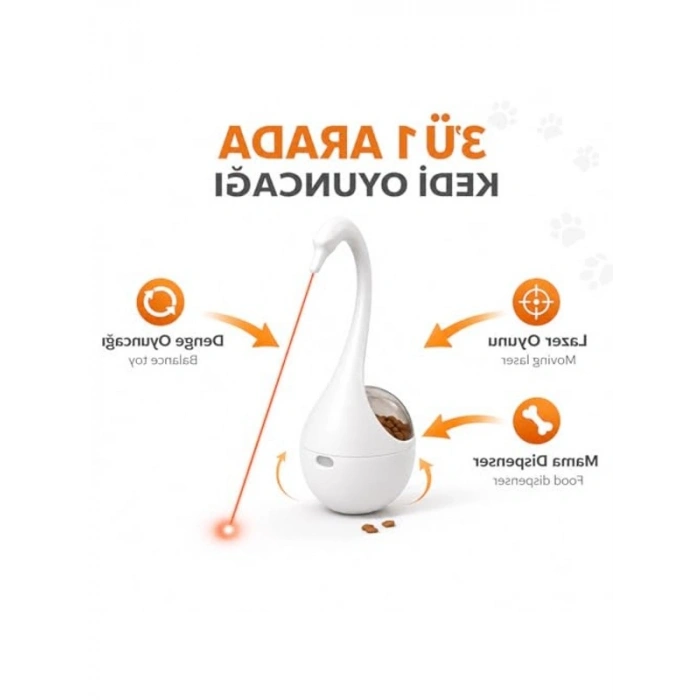 Otomatik Lazerli Kedi Oyuncağı, Mama Dispenseri