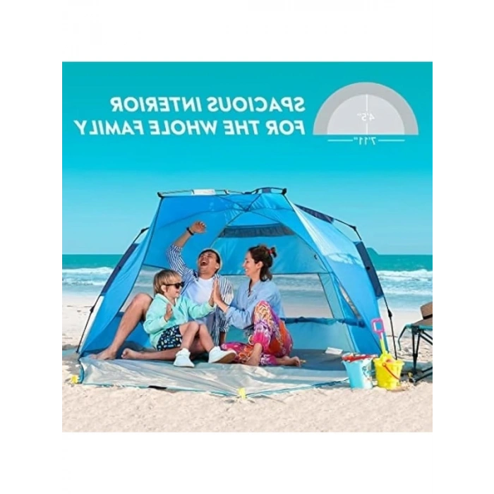 Otomatik Plaj Çadırı, 4 Kişilik, Kolay Kurulum