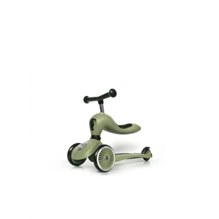 Oturaklı Çocuk Scooter - Olive Renkli