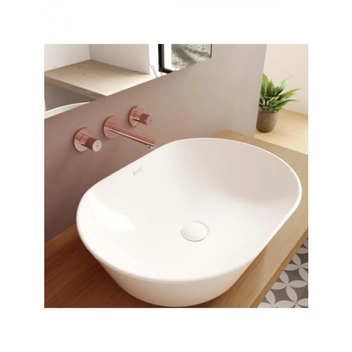 Oval Çanak Lavabo, 55 cm, Beyaz