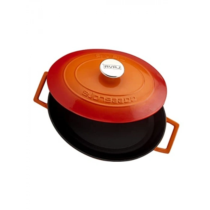 Oval Döküm Tencere, 29 cm, Emaye Kaplama
