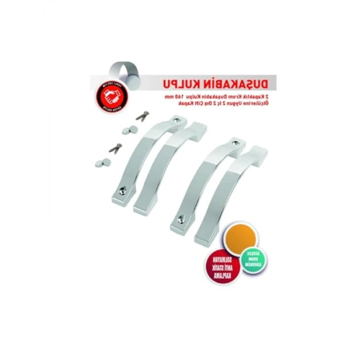 Oval Krom Cam Duşakabin Kulpu