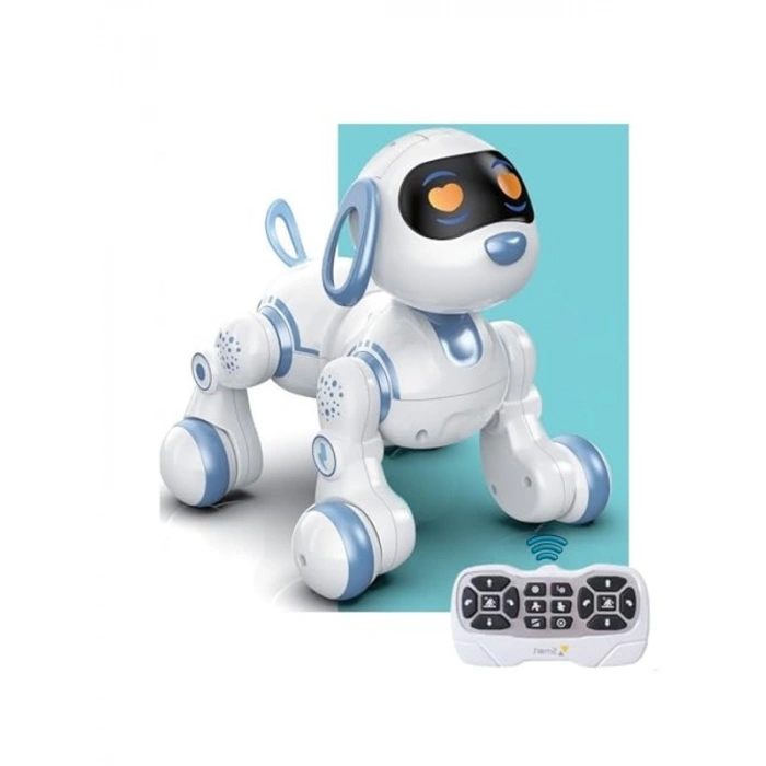 Oyuncak 30 Fonksiyonlu Uzaktan Kumandalı Şarjlı Sesli Işıklı Dokunma Algılama Programlama Robot Kedi ve Köpek (köpek)