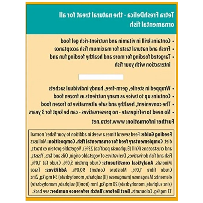 Özel Formüle Edilmiş Krill Yemi, 48 Gr