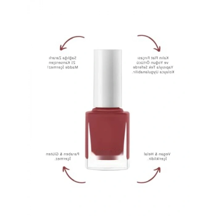 Özel Kesim Flat Fırça ile Uygulamalı Oje 342