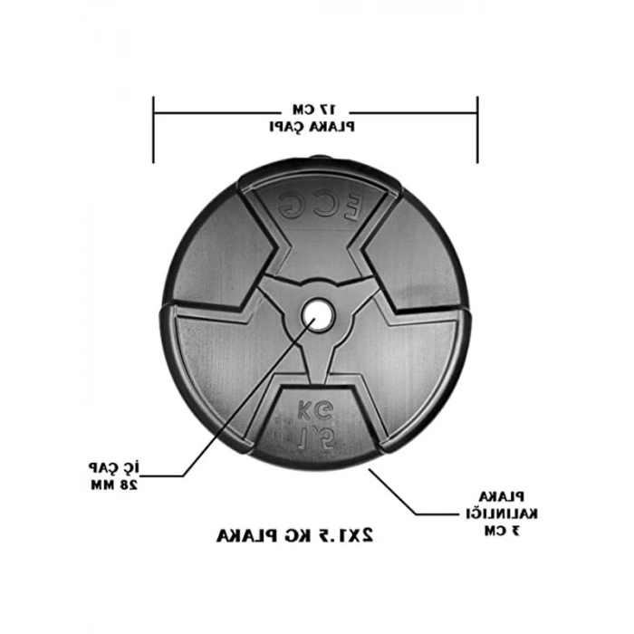 Özel Seri Siyah Plaka, 1.5 kg Ağırlığında, 2 Adet