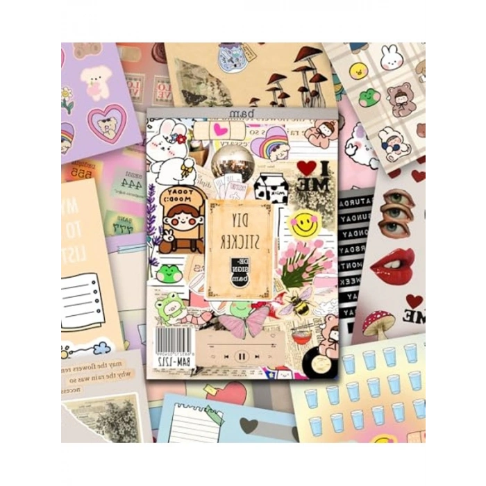 Özel Tasarım 24 x 17 cm Sticker Kitabı, Rengarenk 16 Sayfa