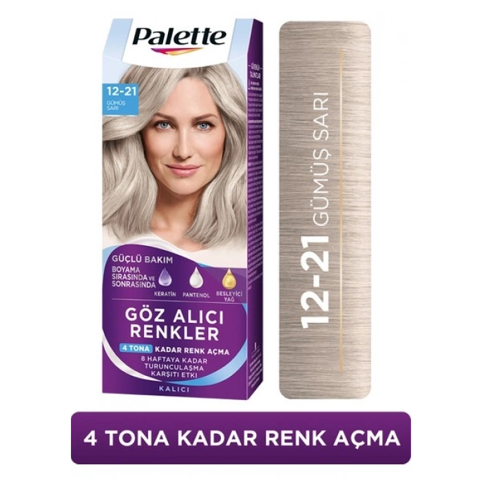 Palette 12-21 Gümüş Sarı Saç Boyası