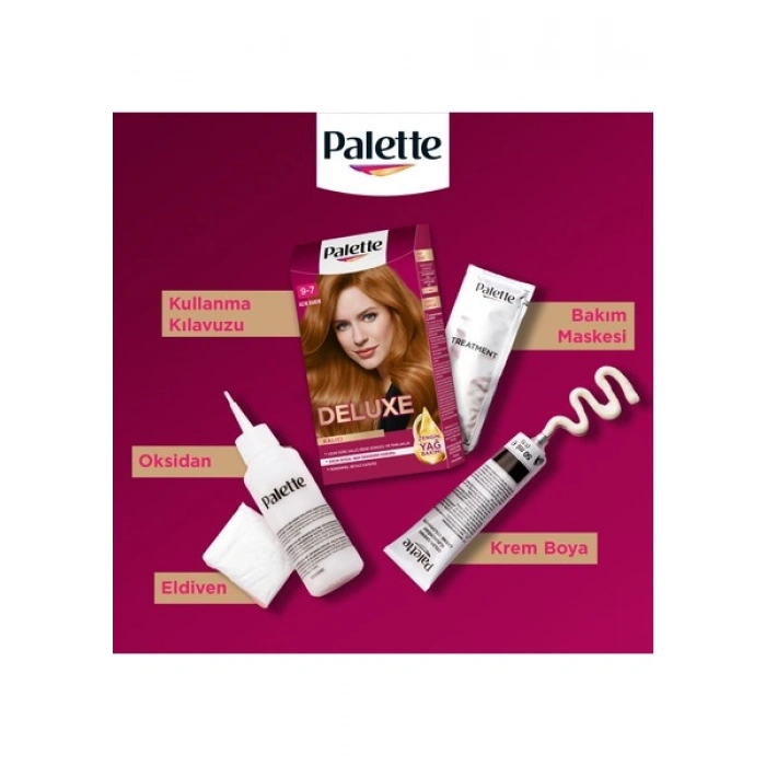 Palette Deluxe Kalıcı Renkler 9-7 Açık Bakır Saç Boyası