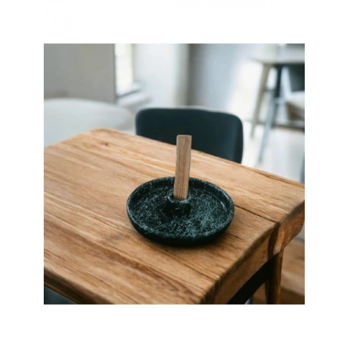 Palo Santo Tütsülük, Oval Şekilli, Siyah Seramik