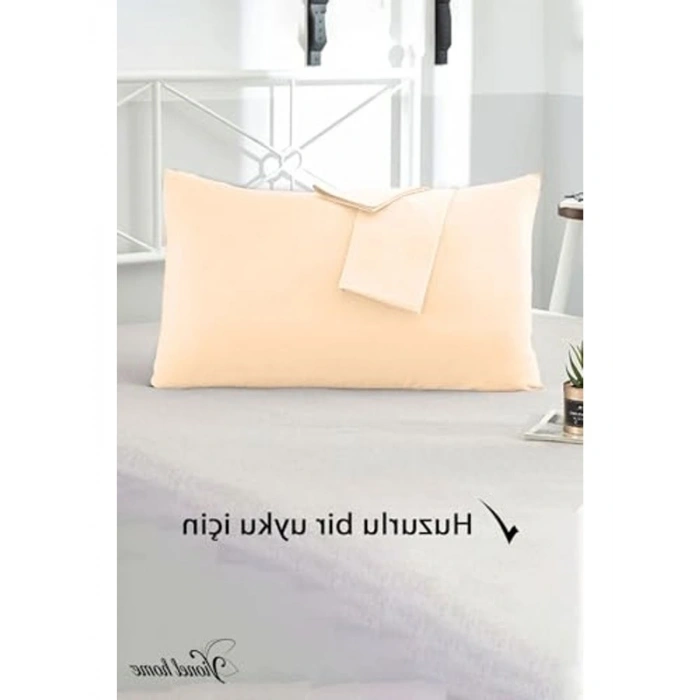 Pamuklu 2li Kapaklı Yastık Kılıfı, 50x70 cm, Yumuşak ve Nefes Alabilir