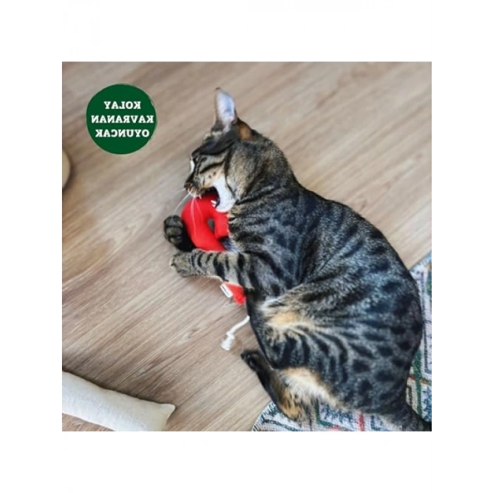 Pamuklu, Dayanıklı ve Doğa Dostu Kedi Oyuncağı (Baston Şeker)