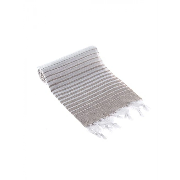 Pamuklu Peştemal 100x170 cm Bej Renk