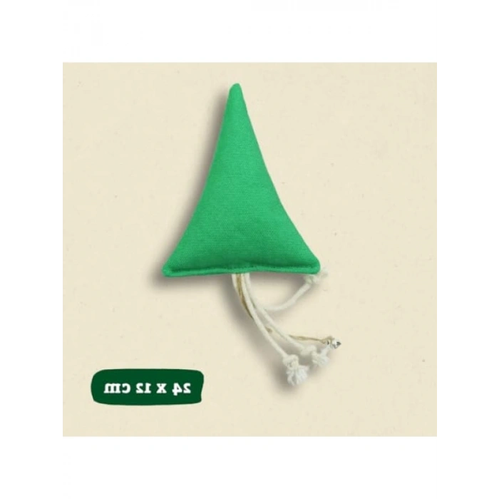 Pamuklu ve Doğa Dostu Kedi Oyuncağı, Çam Ağacı Şeklinde