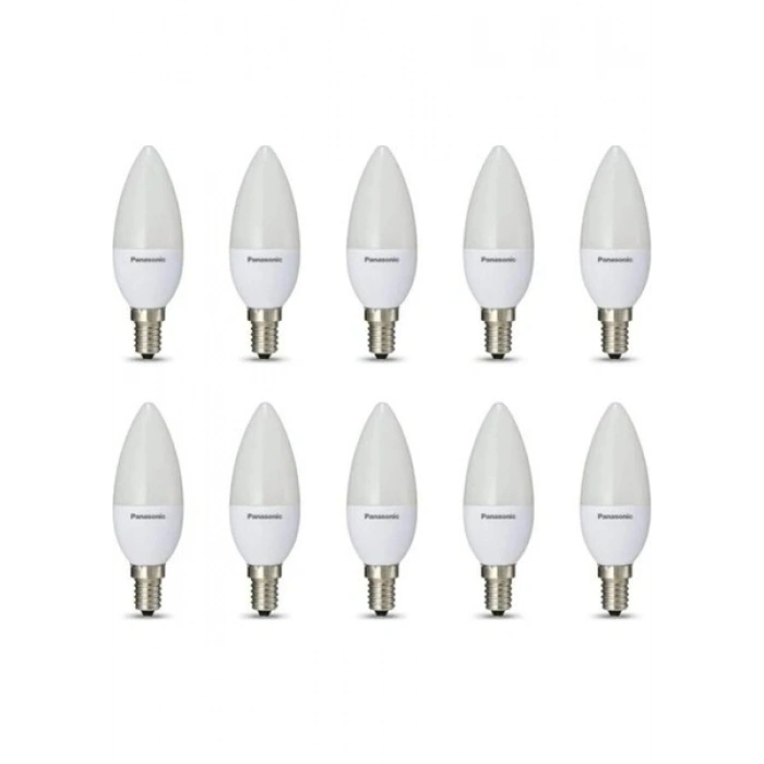 Panasonic 4.9W LED Ampul E14 Duy 6500K Beyaz Işık 10lu Paket 40-50W Eşdeğer Güç