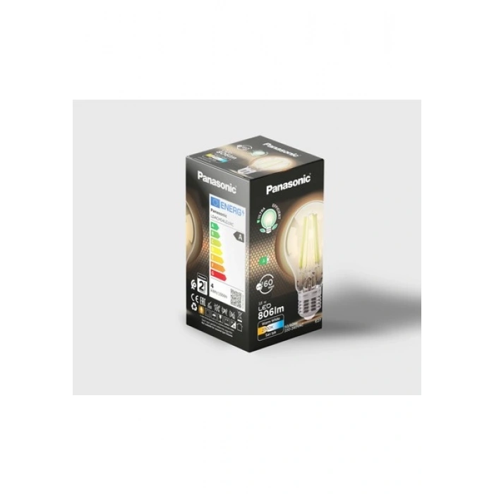 Panasonic Filament Ampul E27 A Sınıfı Enerji 3.8W 806LM 2700K Clear