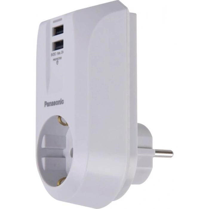 Panasonic Tekli 5V/2A Çift USB Çıkışlı Emniyet Kepenkli Çocuk Korumalı Priz