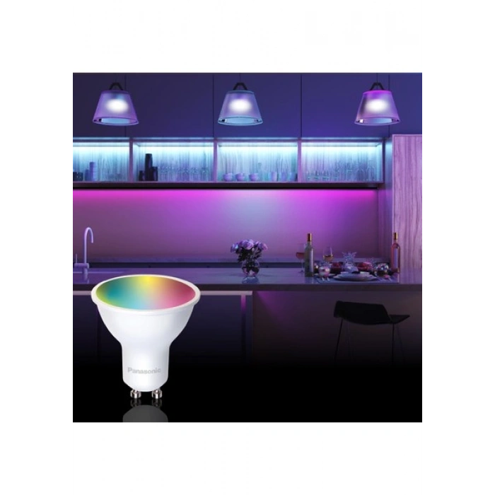 Panasonic Wifi Bt Rgb Uygulamalı GU10 Akıllı LED Ampul 4,9W