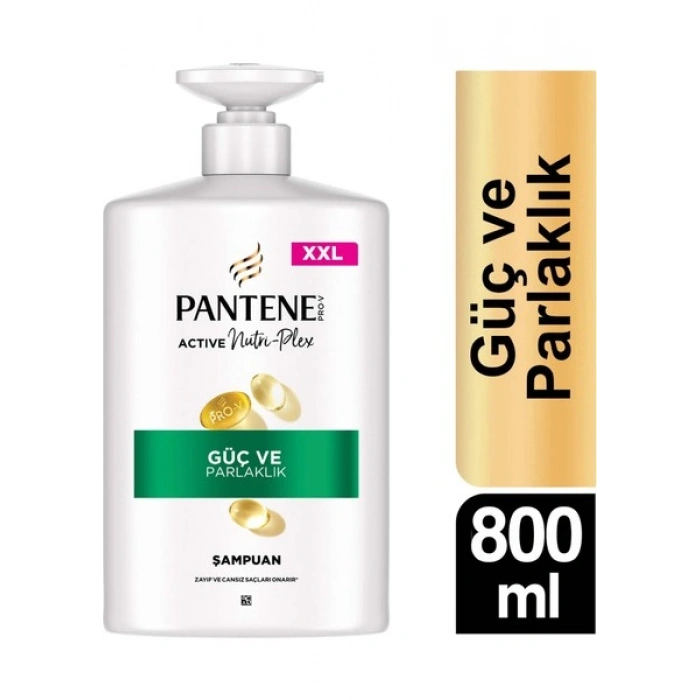 Pantene Güç ve Parlaklık Şampuan 800 ml