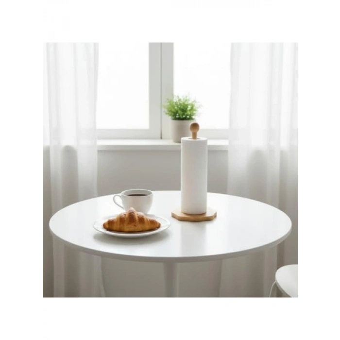 Papatya Model Doğal Ahşap Kağıt Havluluk