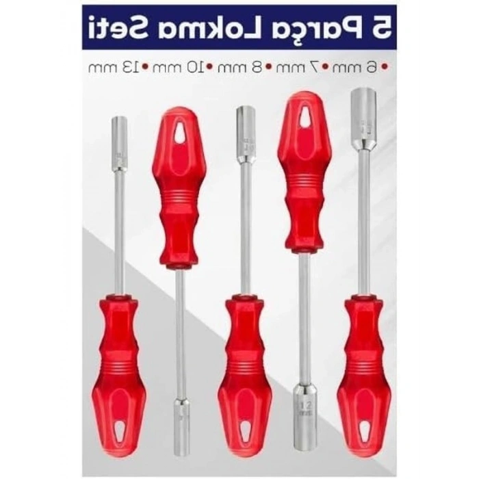 Parça Lokma Tornavida Seti, 5 Farklı Boyut, Ergonomik Tasarım