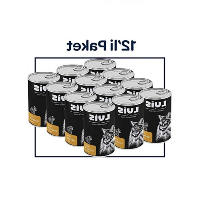 Parça Tavuk Etli Kedi Konservesi - 400 GR x 12 Adet