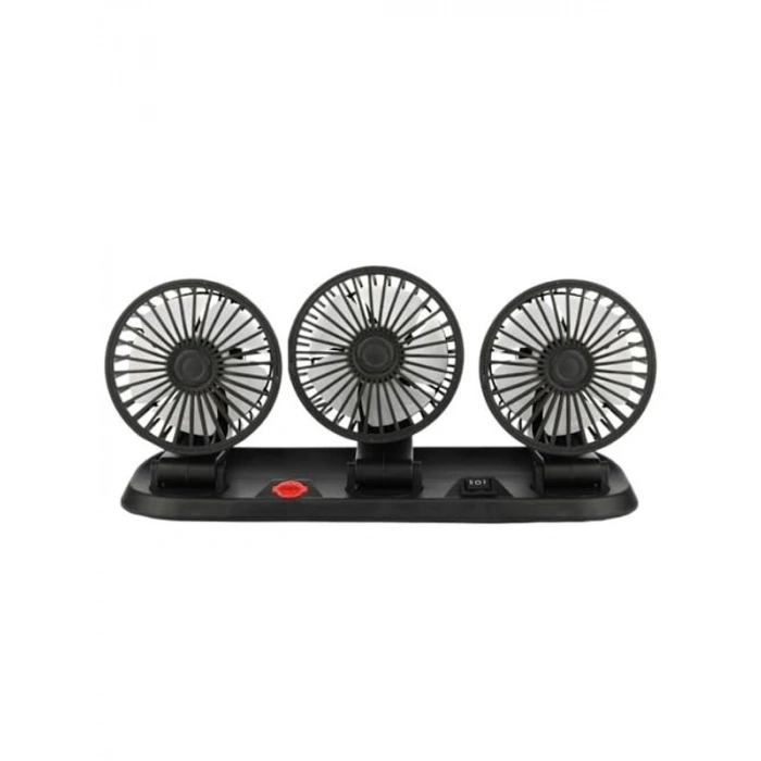 PARCBENY 26291 FAN40 12 VOLT DC ÇAKMAKLIKLI MİNİ 3LÜ PLASTİK ARAÇ FANI (3 LÜ FAN)