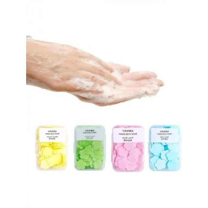 Parfümlü Mini Kağıt Sabun - 4 Kutu (300 Yaprak)