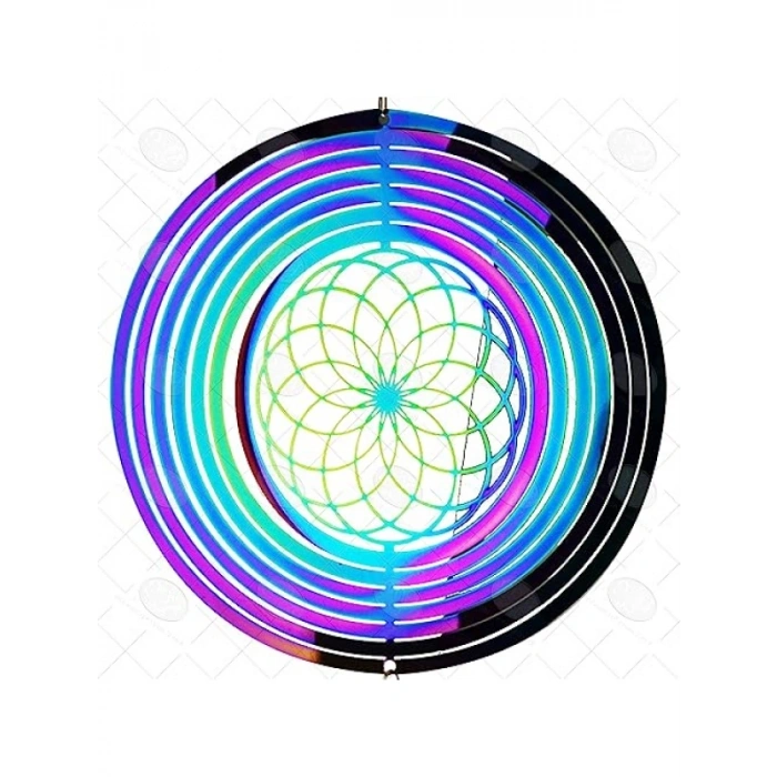 Parıltılı 3D Çakra Spinner Dekoratif Aksesuar