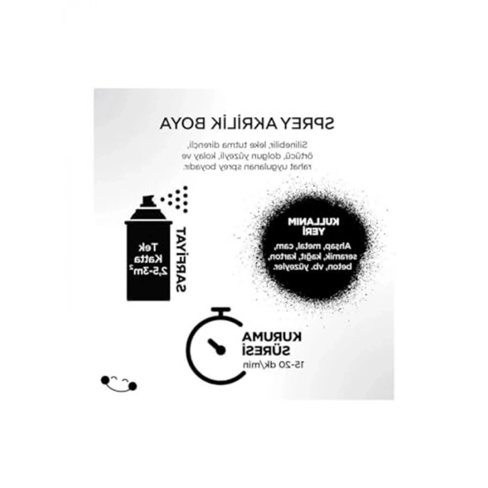 Parlak Beyaz Akrilik Sprey Boya 400 Ml