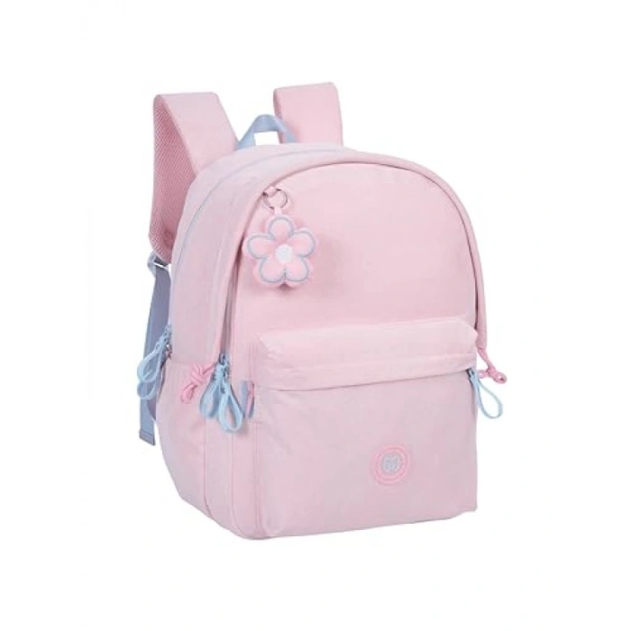 Parlak Sim Detaylı Pembe Sırt Çantası