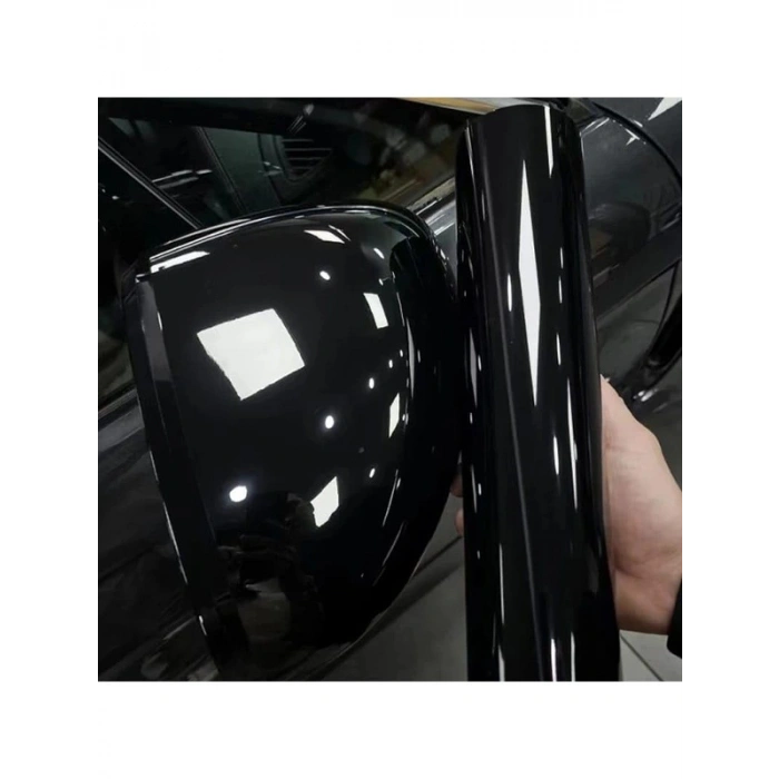 Parlak Siyah Hava Kanallı Araç Kaplama Folyosu, 152cmX30cm