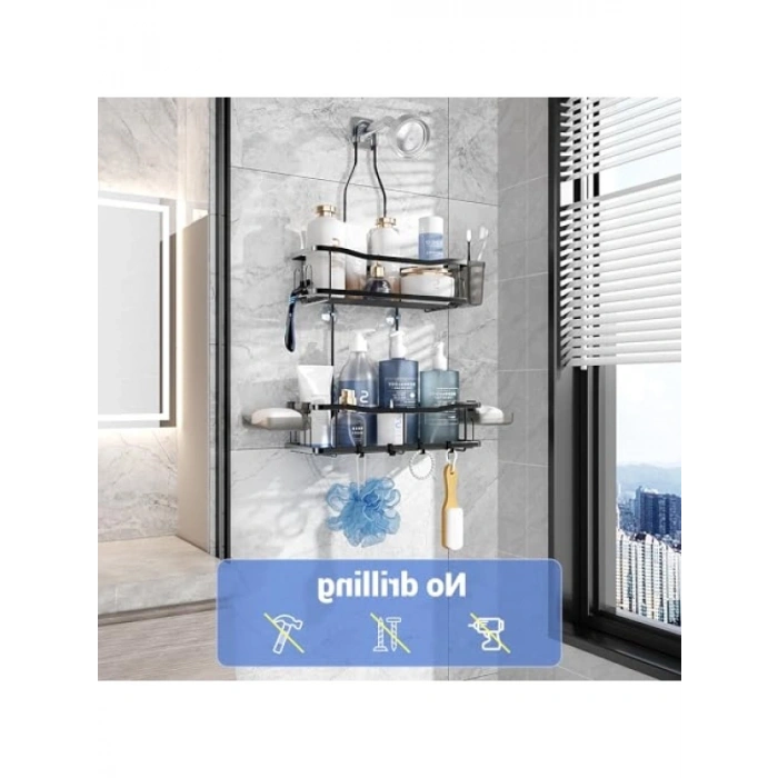 Paslanmaz Asılı Duş Caddy Banyo Düzenleyici
