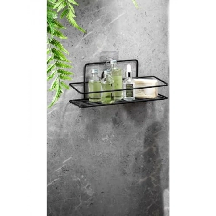 Paslanmaz Banyo ve Mutfak Rafı - Siyah Renk
