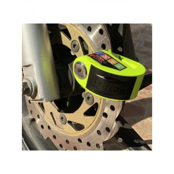 Paslanmaz Çelik Alarmlı Disk Kilidi 6Mm