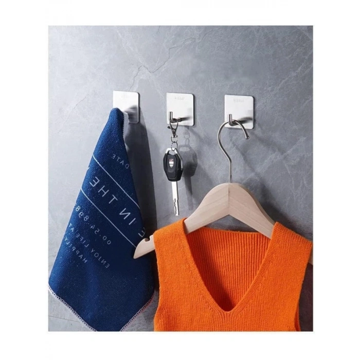 Paslanmaz Çelik Askı, 3M Bantlı, Su Geçirmez, İz Bırakmayan