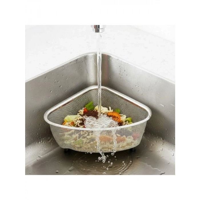 Paslanmaz Çelik Ayaklı Lavabo Süzgeci – 18x13x10 cm