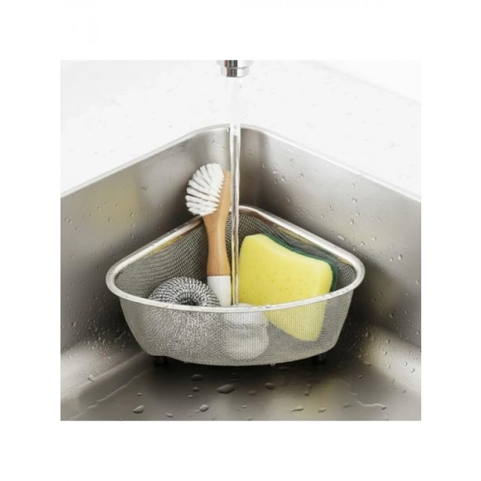 Paslanmaz Çelik Ayaklı Lavabo Süzgeci – 18x13x10 cm