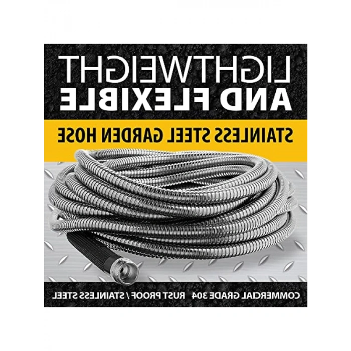 Paslanmaz Çelik Bahçe Hortumu, Gümüş, 75