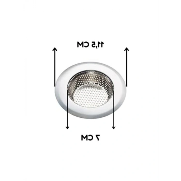 Paslanmaz Çelik Büyük Boy Lavabo Süzgeci, 11.5 cm Çapında