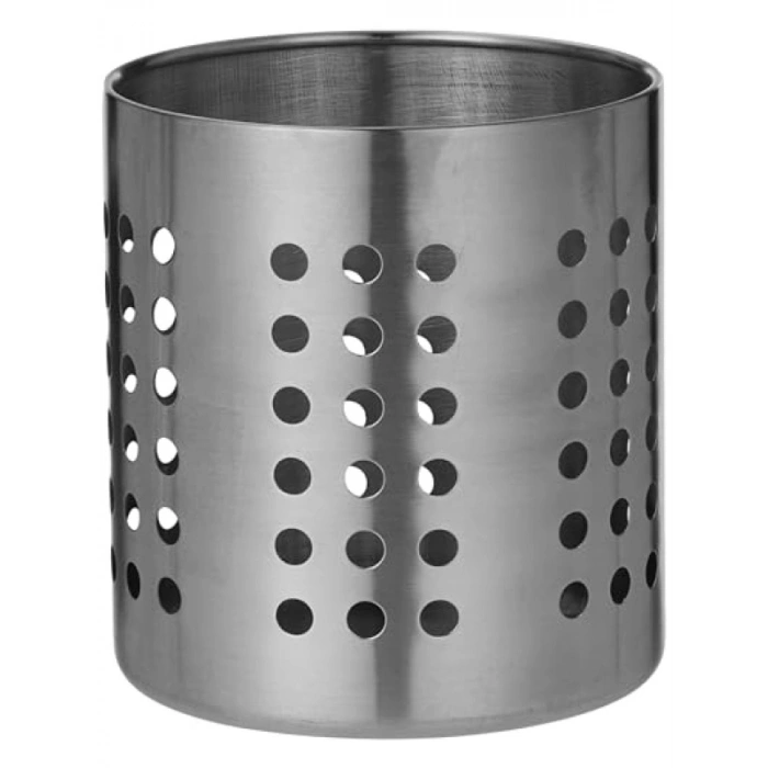 Paslanmaz Çelik Çatal Bıçak Standı, 12 cm Çap, 13,5 cm Yükseklik