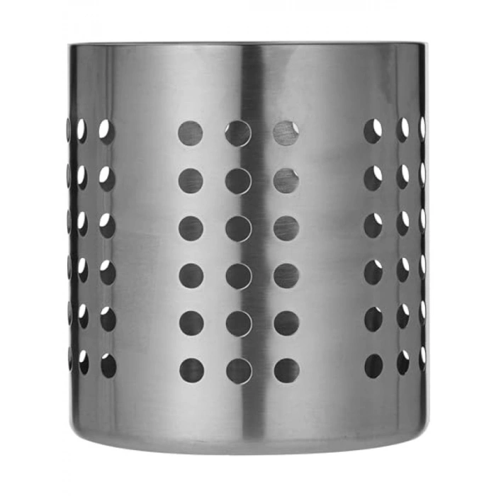 Paslanmaz Çelik Çatal Bıçak Standı, 12 cm Çap, 13,5 cm Yükseklik