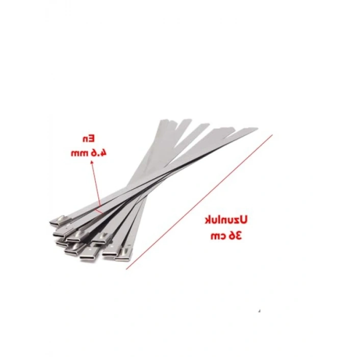 Paslanmaz Çelik Cırt Kelepçe - Çok Amaçlı Bağlama Seti, 10 Adet
