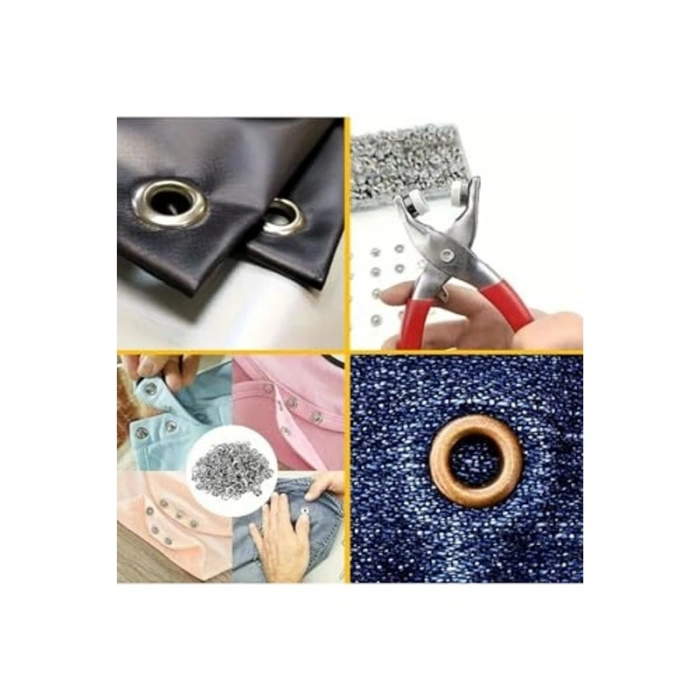 Paslanmaz Çelik Çıtçıt Seti, 200 Adet ve Pense ile