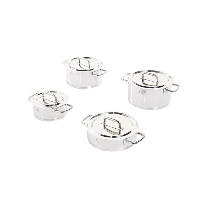 Paslanmaz Çelik Çok Amaçlı Tencere Seti - 4 Parça