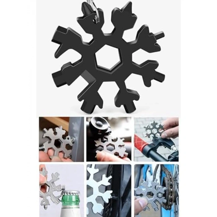 Paslanmaz Çelik Çok Fonksiyonlu Anahtarlık Tornavida Kit